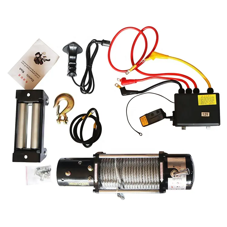 เครื่องกว้านไฟฟ้า12V 3000lbs เครื่องกว้านรถออฟโรด4X4รถ ATV UTV Winches