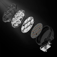 4 Inch 24W Car LED Work Light 8 LEDS Driving Lamp Headlight Fog Light DRL pour Offroad Car Tractor Truck Round Spotlight for SUV