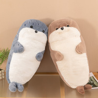En gros : Peluche phoque mignonne, Coussin de lit super doux, Peluches phoque et requin, Cadeaux d'anniversaire pour enfants, Poupées Kawaii