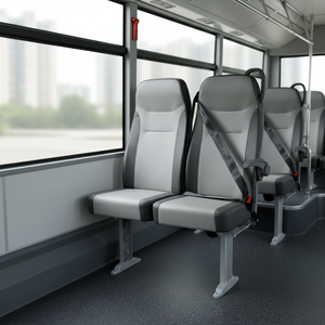 Fabrika Çıkışlı PAGF Ticari Otobüs Koltuğu, Emniyet Kemeri ve Yumuşak Baş Dayama Minderi ile - Product Image 1