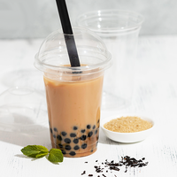 Café glacé à emporter Latte jus Smoothie verre 16 onces 12oz emballage en plastique jetables PET tasses transparentes avec couvercle boisson froide