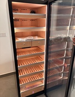 Humidor à cigares électrique DM58 de la série Dark Matter, en cèdre espagnol, vente en gros d'usine (capacité 1800 cigares)