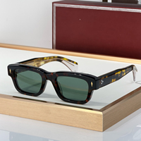 Lunettes de soleil rétro carrées de créateur, monture en acétate écaille de tortue, protection UV, lunettes de soleil tendance pour hommes, pour la conduite en extérieur et le streetwear