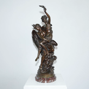 Escultura de bronce Oushe del escultor francés Mathurin <span class=keywords><strong>Moreau</strong></span> del siglo XIX *Cupido y Psique* - Edición de graduación y Año Nuevo - Product Image 1
