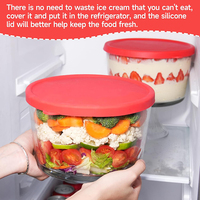 Couvercle de remplacement en silicone de qualité alimentaire pour bol à trifle en verre à pieds et peu profond Anchor Hocking 104 oz/3-quarts