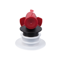 Bouchon en plastique anti-déversement à poussoir pour bouteilles de vin, valve papillon rouge et noir – Offre Spéciale