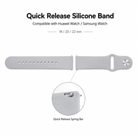 Bracelet de montre en silicone souple à libération rapide, bracelet sport pour Huawei Watch GT3 4 5 6 Pro et Samsung Watch 4 5 6 7, largeur 18 20 22 mm