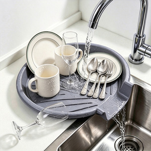 Foldable Drain Basket With Base Food Filter Collapsible <b>Colander</b> For Kitchen Use - Product Image 4