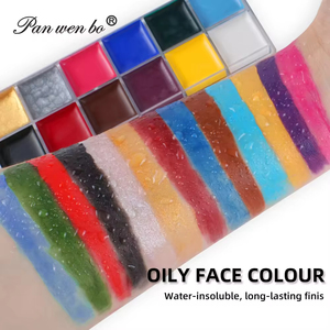 12 màu sắc Halloween chuyên nghiệp mặt sơn Kit không độc hại an toàn cơ thể sơn trang điểm cho Đảng trang điểm mặt sơn - Product Image 5