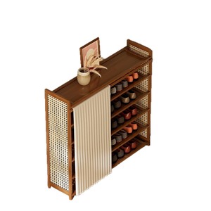 Multi-layer <b>shoe</b> rack, entryway doorway freestanding <b>shoe</b> rack, home living room floor-standing <b>storage</b> rack, decorative and - Product Image 5