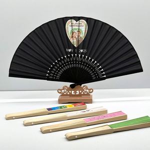 Abanico Plegable de Madera Hecho a Mano, Abanico de Bambú Personalizado, Abanicos Portátiles para Promoción - Product Image 3