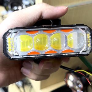 4 Mini Rijverlichting Systemen Wit Geel Flits Led Spotlight Mistlamp Koplamp Voor Fiets Motorfiets Faros Para Moto - Product Image 1