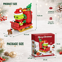 Kit de Construction de Traîneau de Noël 425 Pièces à Succès – Jouet de Construction Figurine et Renne DIY pour Cadeau de Fêtes