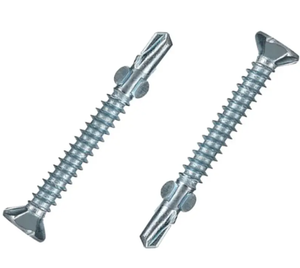 Vis autoperceuses galvanisées antidérapantes à tête ovale CSK, plaquées zinc blanc-bleu pour la construction, Tornillos Metric - Product Image 5