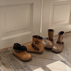 Stivali in Cotone per <span class=keywords><strong>Bambine</strong></span> Aishangmeng, Nuova Collezione Invernale 2025, Stile Coreano con Stella a Cinque Punte, Caldi per <span class=keywords><strong>Bambine</strong></span> - Product Image 2