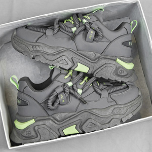 Men's <b>Shoes</b> New Autumn Trendy Versatile Youth Sneakers Casual Thick-Soled <b>Height</b>-<b>Increasing</b> White Running <b>Shoes</b> Mesh Lace-Up - Product Image 4