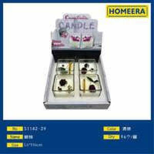 Wholesale Decorative Candles with Mixed Colors L6xH6cm Featuring <b>Dried</b> <b>Flowers</b> & <b>Plants</b> for Stylish Home Decor - Product Image 1