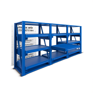 Fami System Ar Rear Wall Shelving Unit 1250x3010 Mm Blue Ral5012 <b>Storage</b> Solution - Product Image 3
