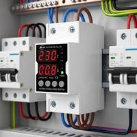 Dispositif de protection de circuit domestique 220V, neuf, à réinitialisation automatique, limiteur de surtension/sous-tension et de courant 63A