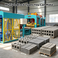 Machine automatique hydraulique durable QT10-15 pour la fabrication de blocs creux en béton avec PLC et moteur pour des projets de construction durables