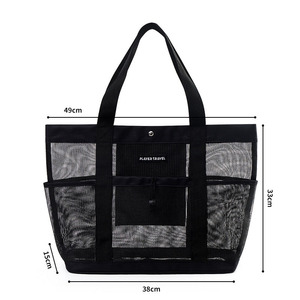 กระเป๋าถือสะพายไหล่เส้นเดียวจุของได้เยอะกระเป๋าใส่ของสำหรับเล่นกีฬายิมทำจากโพลีเอสเตอร์มีลายตัวอักษร - Product Image 2