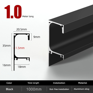 Maniglie Moderne Regolabili per Mobili da Cucina, Profilo G in Lega di Alluminio Nero e <span class=keywords><strong>Oro</strong></span>, Maniglia per Cassetti e Ante di Armadi e Bagno - Product Image 3
