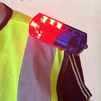 Lampe torche d'épaule à LED prismatique haute intensité rouge et bleue clignotante, alimentée par batterie, pour patrouille de guidage routier nocturne