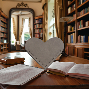 Laserable Leatherette Products Heart Shape Bookmark Page Corner Reading Cute Bookmarks Promotional Corner Leather Bookmark