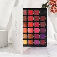 Palette de fards à paupières personnalisée en gros, végane, multichrome, hautement pigmentée, avec paillettes, grande palette mate, sans cruauté animale