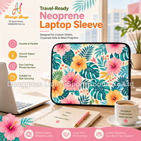 Housse d'ordinateur portable en néoprène personnalisée avec motif floral, sacoche de protection pour ordinateur portable, OEM pour le bureau, l'école et les voyages