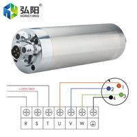 Changsheng GDZ-80 1,5 kW 220V/380V 400Hz 80mm 1,5 kW pendingin air kecepatan tinggi 24000rpm Motor poros