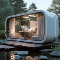 Maison Modulaire Portable - Maison Triangulaire pour Camping et Hôtellerie - Chambre à Coucher Panoramique Céleste Tendance sur Internet