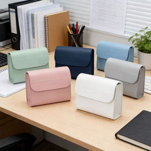 Bolsa de Almacenamiento Digital de Cuero, Multifuncional, para Audífonos, Cargador, Accesorios, a Prueba de Polvo, Ligera, con Cierre - Product Image 2