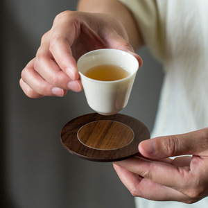 Chinese Style Wood Coaster <b>Set</b> <b>Square</b> Solid Wood Heat Insulating Tea Mat For Kung Fu Tea Ceremony Accessory - Product Image 3