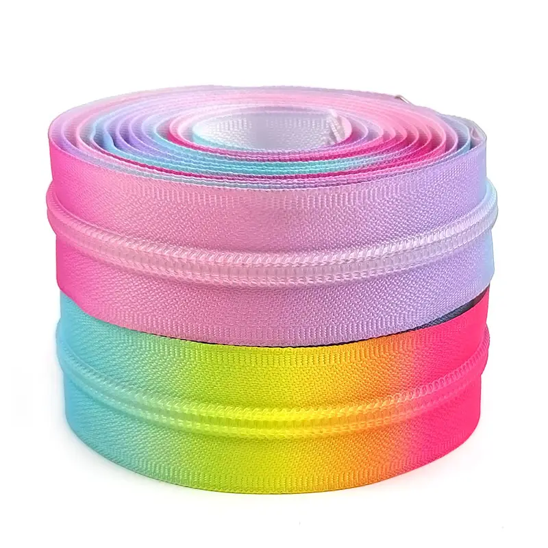 Deepeel ZA188 5# Garment Accessories Repair Jacket Clothing Rainbow Nylon Zipper Tape