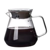 Carafe à café à double paroi en verre, design moderne et écologique, pour partage à domicile, avec filtre haute performance, pour infusion à froid