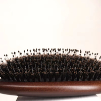 Brosse en bois de hêtre naturel écologique, peigne à coussin d'air pour massage du cuir chevelu, poils de sanglier et nylon, antistatique, outil de nettoyage des cheveux pour salon