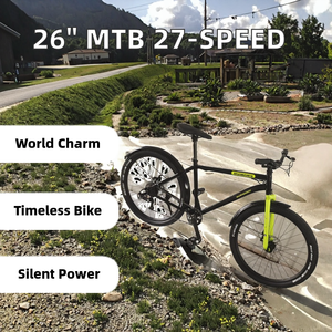 <span class=keywords><strong>Bicicleta</strong></span> de montaña de 26 pulgadas para adultos, <span class=keywords><strong>bicicleta</strong></span> de montaña de 27 velocidades <span class=keywords><strong>con</strong></span> freno de disco, pedal ordinario y material de <span class=keywords><strong>horquilla</strong></span> de acero - Product Image 3