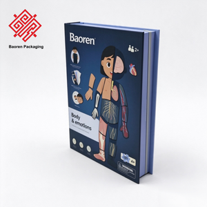กล่องของขวัญแข็งรูปทรงหนังสือแบบกำหนดเอง กล่องปกแข็งแม่เหล็กสำหรับเด็ก ของเล่นเสริมพัฒนาการรูปทรงร่างกายมนุษย์ บรรจุภัณฑ์ของเล่น - Product Image 5