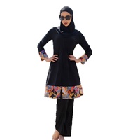 Ensemble de maillot de bain burkini 3 pièces pour femmes musulmanes, couvrant entièrement le corps, avec hijab, tissu à séchage rapide, protection UV, respirant, taille plus