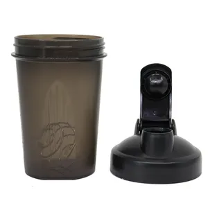 Wholesale 400ml custom logo waterbottle sports fitness shaker cup plastic water bottle contain BPA shaker bottle