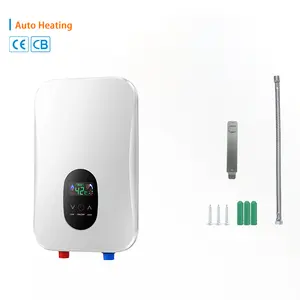 New CE Automatic Bath Instant Electric Water Heater for Shower Car Waterproof White Kitchen Wall Power Storage Casing House