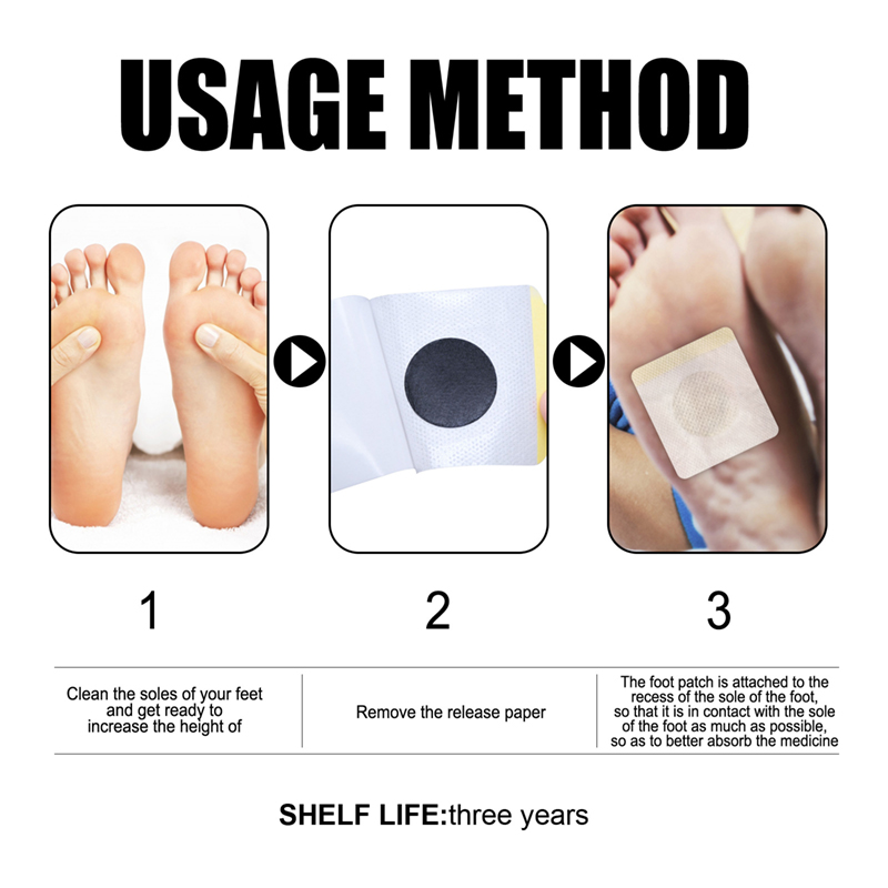 men women high quality taller oil pure essential oil body height enhancer patch in foot increase height growth foot patch