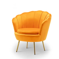 Chaise de Salle à Manger en Velours de Luxe, Pieds Dorés, Assise Rembourrée Bleue, Mobilier Moderne