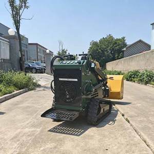 Mini-chargeuse compacte sur chenilles avec souffleuse à neige puissante pour le nettoyage des allées de jardin, capacité de 800 kg, manutention de matériaux robuste - Product Image 5