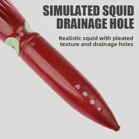 Appât souple lumineux pour pêche en haute mer, imitation peau de calmar, 31cm/67g, avec barbe de poisson simulée
