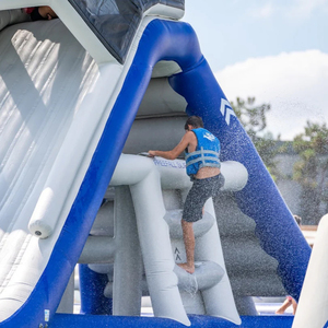 Commercial <b>Inflatable</b> <b>Water</b> <b>Slide</b> PVC Aquatic <b>Slide</b> with Climbing Entry and Splash Pool for Outdoor <b>Water</b> Park - Product Image 2