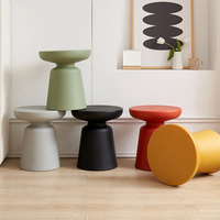 Canapé de salon pour la maison Table d'appoint pour balcon Table à thé simple Table d'angle basse ronde minimaliste créative en forme de champignon