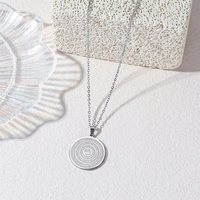 Kalung Liontin Ramadan Seni Allah Arab Al-Quran Islam Muslim Baja Anti Karat Idul Fitri Perhiasan Fashion Wanita Pria Grosir