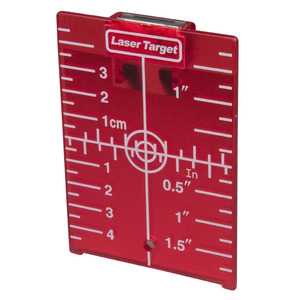 Cible magnétique rouge laser 1 avec grille de mesure pour niveaux laser - Product Image 1